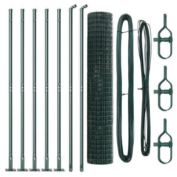 Cerca Euro de  Set de 2 Verde Acero galvanizado 10 x 1.5 m M 4