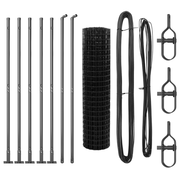 Cerca Euro de  Set de 2 Gris Metal 10 x 1 m Durable Cerca M 4