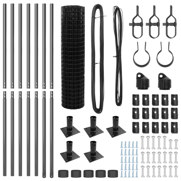 Cerca Euro de  Set de 2 Gris Metal 10 x 1 m Durable Cerca M 5