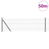 Euro Fence con 13 Postes Flangeados 0.4x50 m Acero Galvanizado 3
