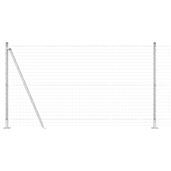 Cerca Euro  con 7 postes con brida de 1.2x10 m de acero galvanizado M 2