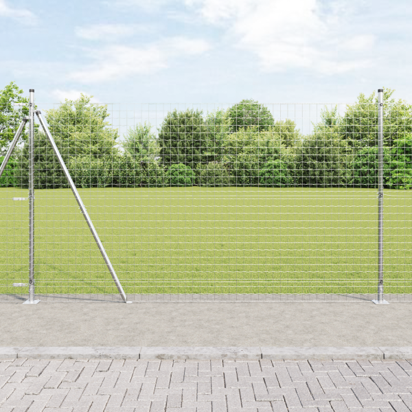 Valla Euro con 7 Poste Flangeados 1.4x10 m Acero Galvanizado D