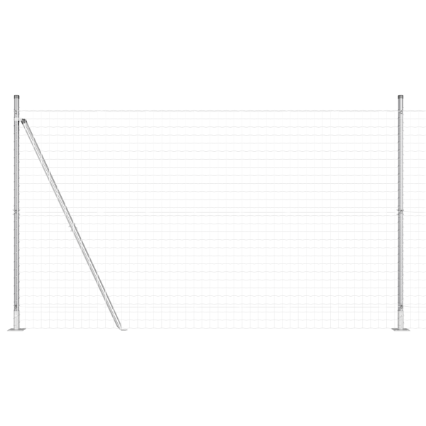 Cerca Euro de  con 7 postes flangiados 1.6x10 m de acero galvanizado M 2
