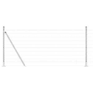 Valla Euro de  con 7 postes flangados 0.8x10 m de acero galvanizado H