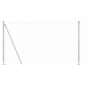 Cerca Euro com 7 Postes Flangeados 1.2x10 m Aço Galvanizado H
