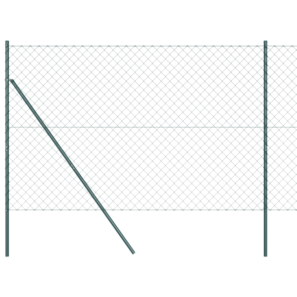 Conjunto de Postes de Cerca Verde 1.6 x 10 m Aço Galvanizado M 2