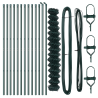 Conjunto de Postes de Cerca Verde 1.6 x 25 m Aço Galvanizado 4