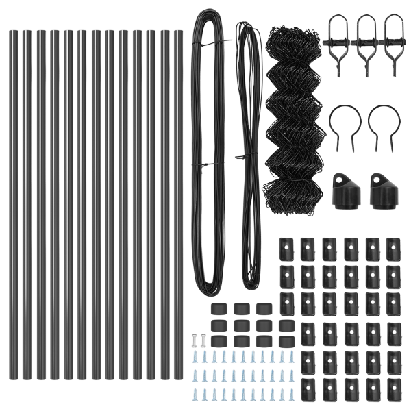 Conjunto de Postes de Cerca Cinzeto 0.6 x 25 m Aço Galvanizado M 4