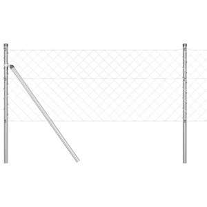 Cerca de malla gris Juego de 2 Acero galvanizado 25m x 0.8m H