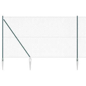 Conjunto de Postes de Cerca Verde 1.6 x 10 m Aço Galvanizado H