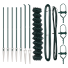 Conjunto de Postes de Cerca Verde 1.2 x 10 m Aço Galvanizado 4