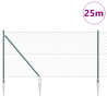 Conjunto de Postes de Cerca Verde 1.4 x 25 m 3