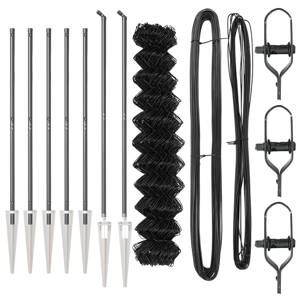 Conjunto de Postes de Cerca Cinzeto 1.2 x 10 m Aço Galvanizado M 4