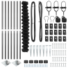Conjunto de Postes de Cerca Cinzeto 1.5 x 10 m 5
