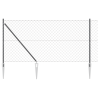 Cerca de Cadena con 13 Postes con Picos 1.4x25 m Acero Galvanizado 2