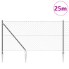 Conjunto de Postes de Cerca Cinzeto 1.4 x 25 m Aço Galvanizado 3