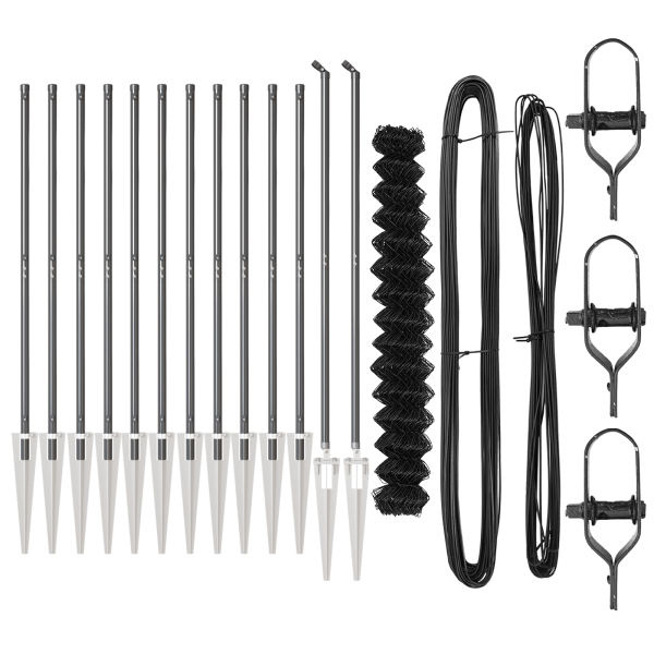 Cerca de Malla Juego de 2 Gris Metal 25 x 1.5 m Resistente M 4