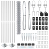 Conjunto de Postes de Cerca Prateado 10 x 1.6 m Aço galvanizado 3