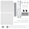 Conjunto de Postes de Cerca Prateado 25 x 1.2 m Aço galvanizado 3