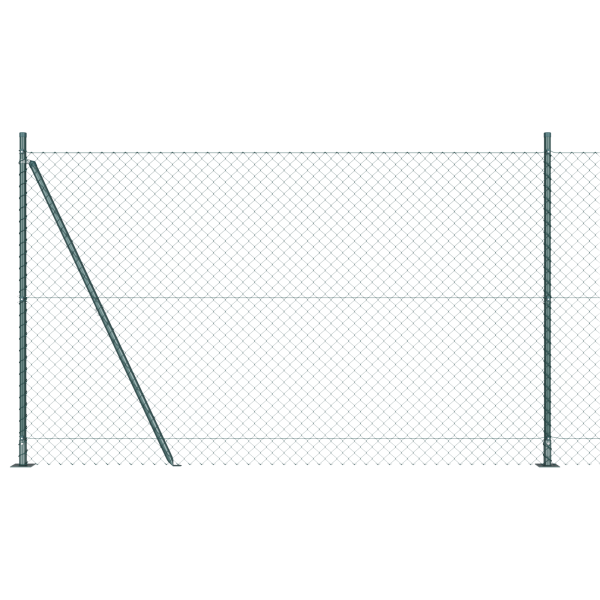 Cerca de Malla  con 7 Postes Flanchados 1.4x10 m de Acero Galvanizado D