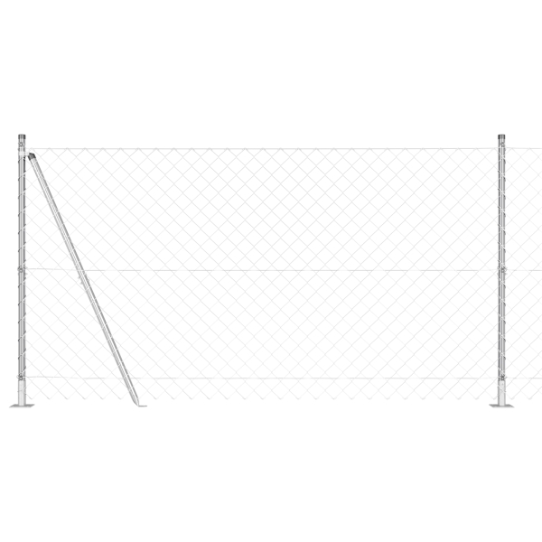 Cerca de eslabones de cadena con 7 postes flanchados 1.2x10 m de acero galvanizado M 2