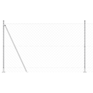 Cerca de cadena  con 7 postes flangiados 1.6x10 m de acero galvanizado H