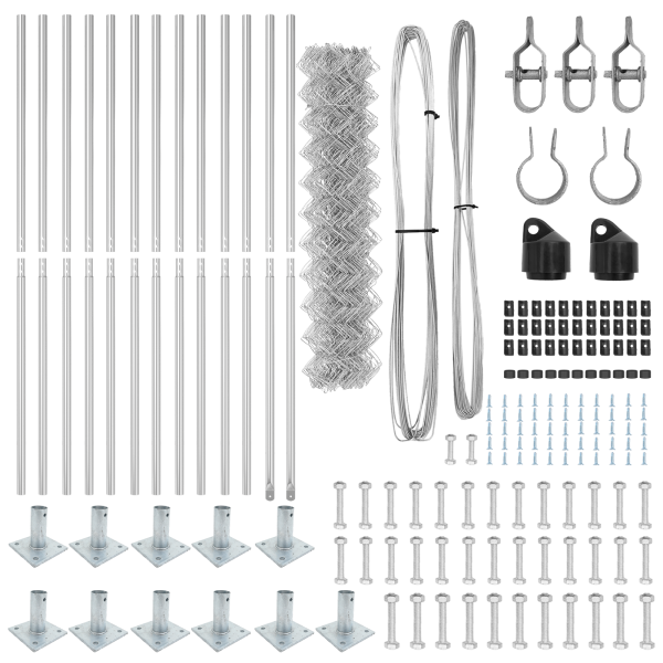 Cerca de eslabones de cadena Juego de 2 Galvanizado M 5