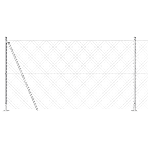 Cerca de Cadena  con 13 Postes Flanjados 1.2 x 25 m de Acero Galvanizado M 2