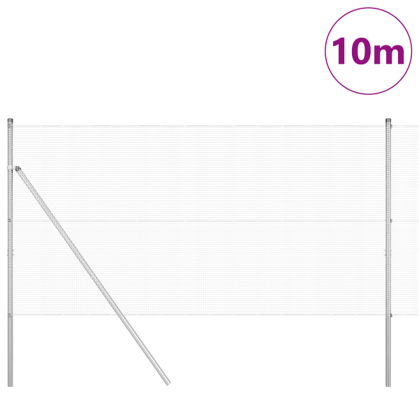 Conjunto de Poste de Cerca Conjunto de 2 Aço galvanizado 10 x 1 m M 3