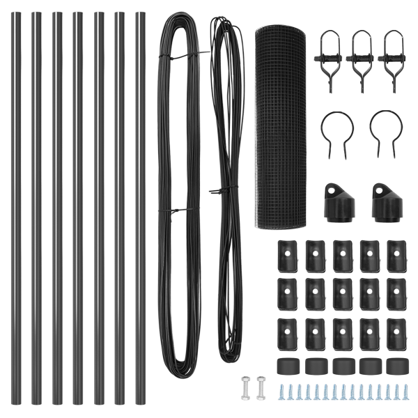 Conjunto de Postes de Cerca Conjunto de 2 Cinzento M 5