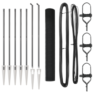 Cerca de Arame Soldado com 7 Postes em Ponta Cinza 1.4x10 m de Aço H