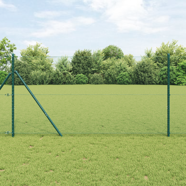 Juego de Cercas  Juego de 2 Verde bosque Malla de metal 25 x 1 m D