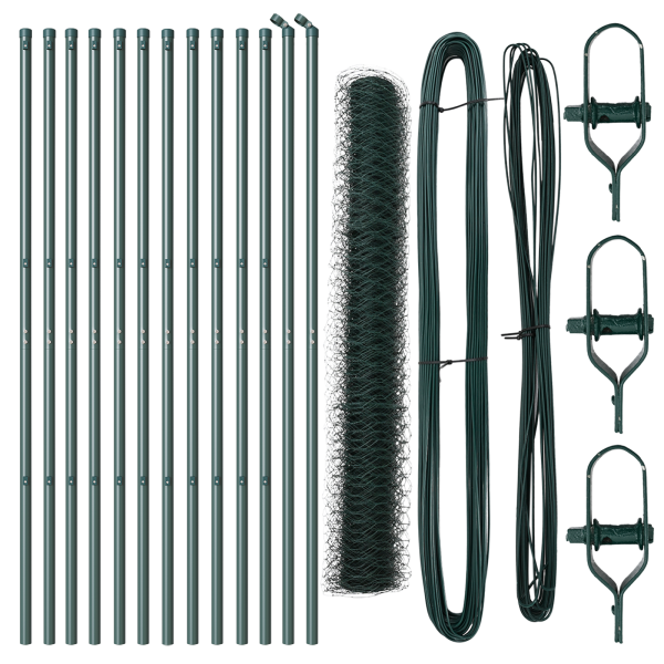 Juego de Cercado  Set de 2 Verde Metal 25 x 1.2 m Duradero M 2