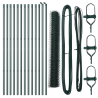 Juego de Cercado  Set de 2 Verde Metal 25 x 1.2 m Duradero 2