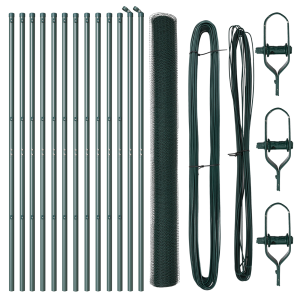 Juego de Cercas Set de 2 Verde Metal 25 x 1.5 m Duradero H