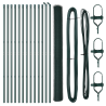 Conjunto de Cerca Conjunto de 2 Verde Metal 25 x 1.5 m Durável 2