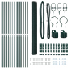 Conjunto de Cerca Conjunto de 2 Verde Metal 25 x 1.5 m Durável 4
