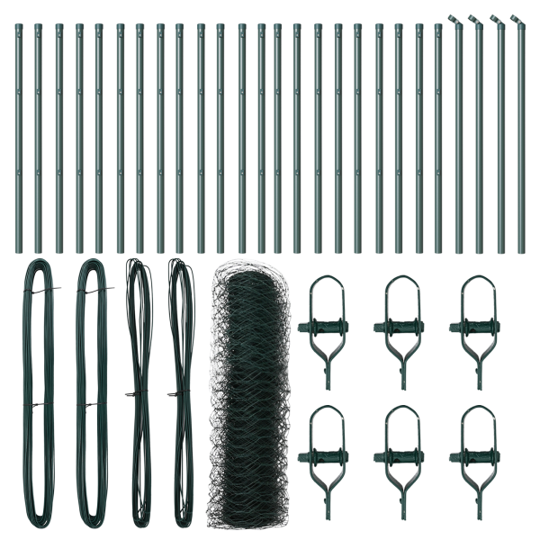 Cerca Hexagonal  Verde 0.4x50 m Aço M 4