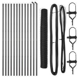 Conjunto de Cercas  Set de 2 Gris Acero con recubrimiento en polvo H