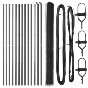 Juego de Cercas Set de 2 Gris Metal 25 x 1.5 metros H