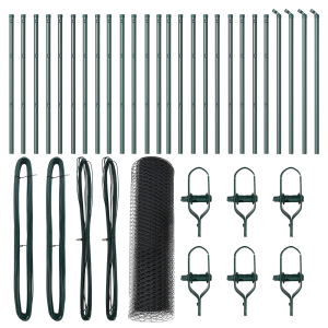 Cerca Hexagonal  Cinza 0.4x50 m Aço H