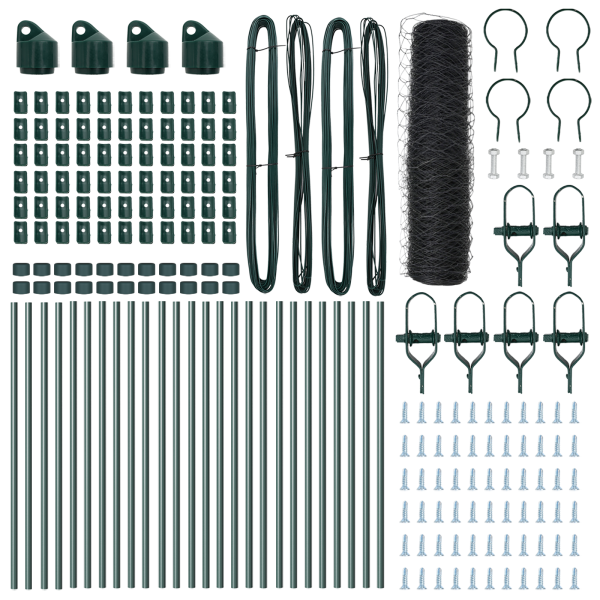 Cerca Hexagonal  Cinza 0.4x50 m Aço M 4