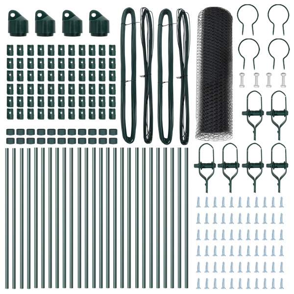 Cerca Hexagonal  Cinza 0.6x50 m Aço M 4