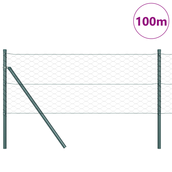 Cerca Hexagonal  Cinza 0.6x100 m Aço M 3
