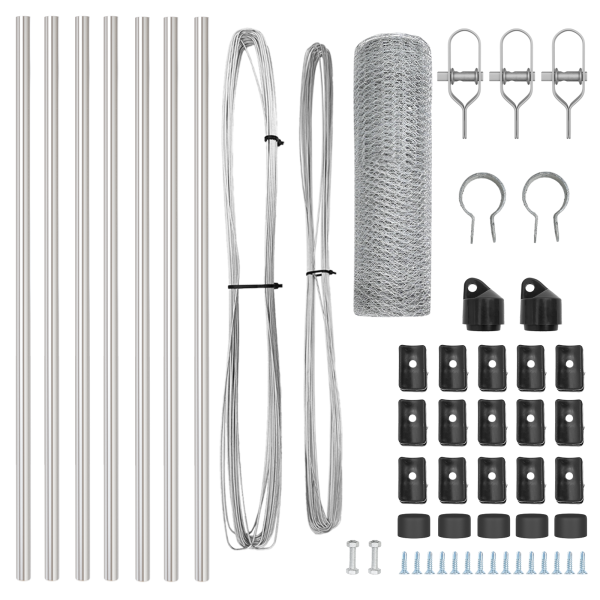 Cerca Hexagonal  0.8x10 m Aço Galvanizado M 4