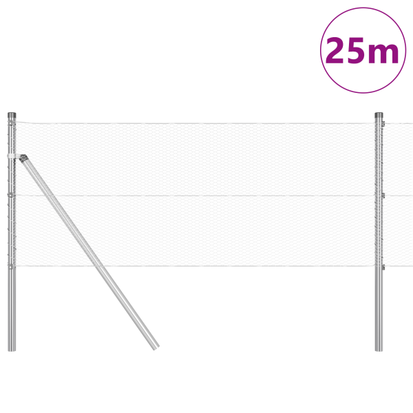 Cerca Hexagonal  0.6x25 m Aço Galvanizado M 3