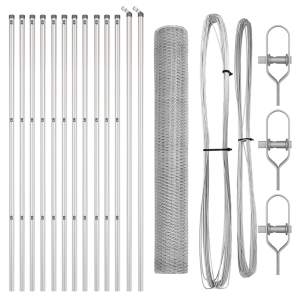 Conjunto de Cercas Conjunto de 2 Aço galvanizado 25 x 1.2 m H