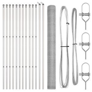 Juego de Cercas Set de 2 Acero galvanizado Grande Duradero H
