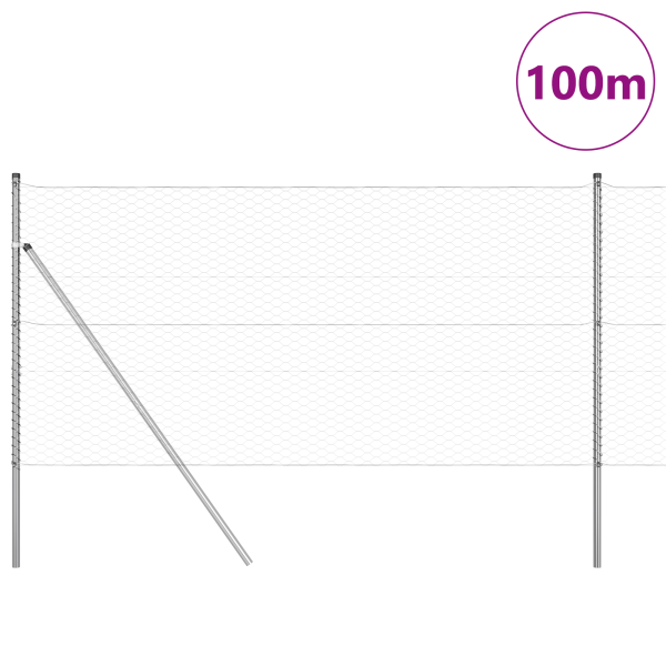 Cerca Hexagonal  1.2x100 m Aço Galvanizado M 3