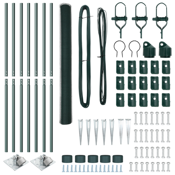Cerca Hexagonal  Verde 1.5x10 m Aço M 5
